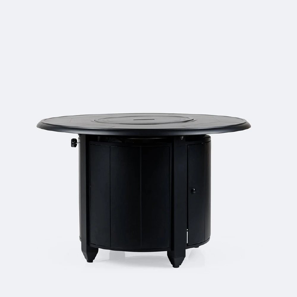 Geometric 40" RD Firepit Table - Black