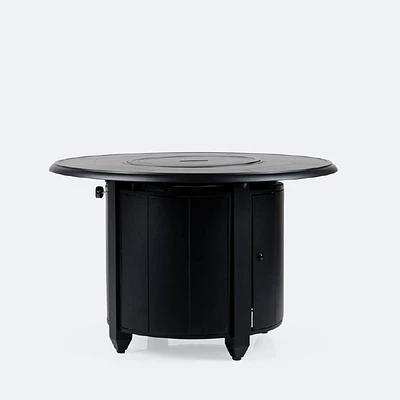 Geometric 40" RD Firepit Table - Black