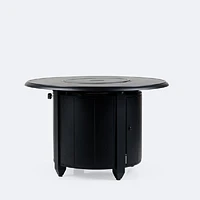 Geometric 40" RD Firepit Table - Black