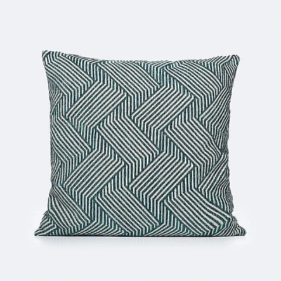 24"x24" Throw Pillow - Emerald Illusion