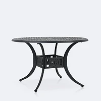 Ivy 48" Round Dining Table – Brown Tippet