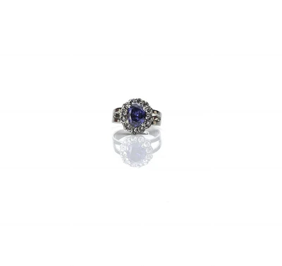 Ring-Blue/Clear Crystal