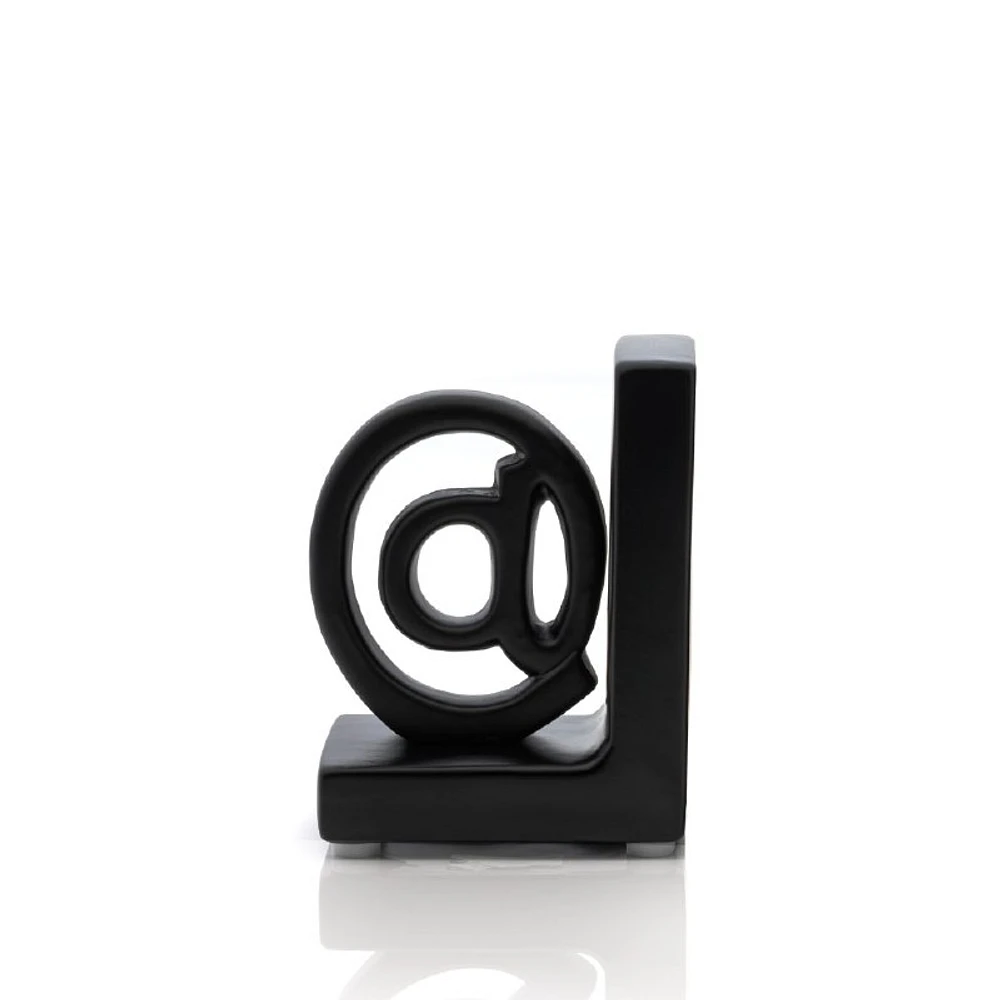 Ceramic At Sign Bookend