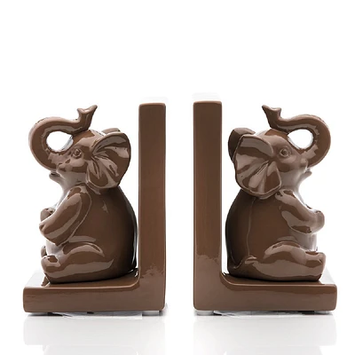 Ceramic Elephant Bookend-Set/2