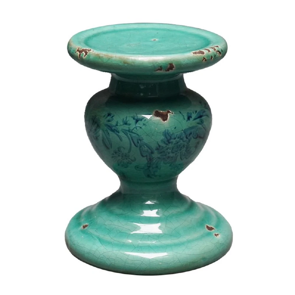 Ceramic Floral Candle Pillar