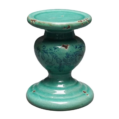 Ceramic Floral Candle Pillar