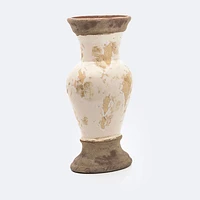 Ceramic Cream and Brown Vase