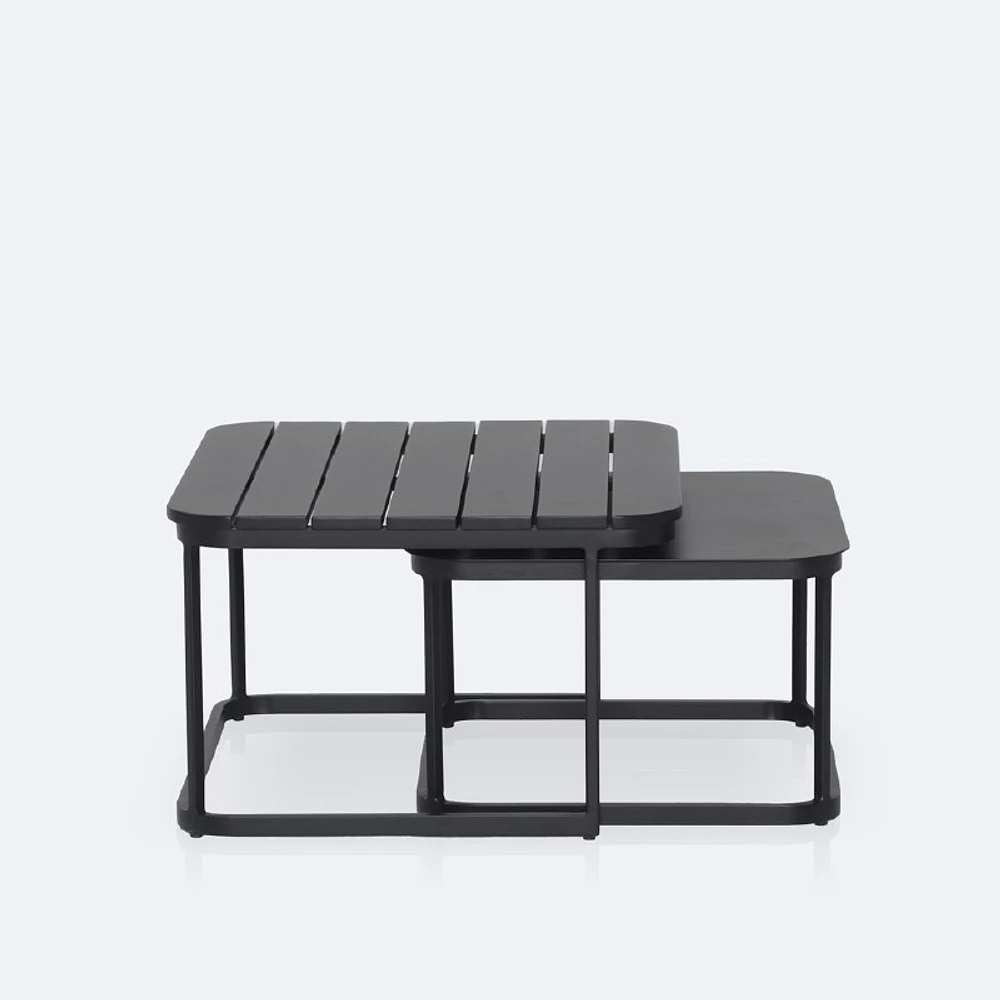Kyoto Nesting Coffee Table Set - Black Frame