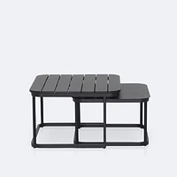 Kyoto Nesting Coffee Table Set - Black Frame