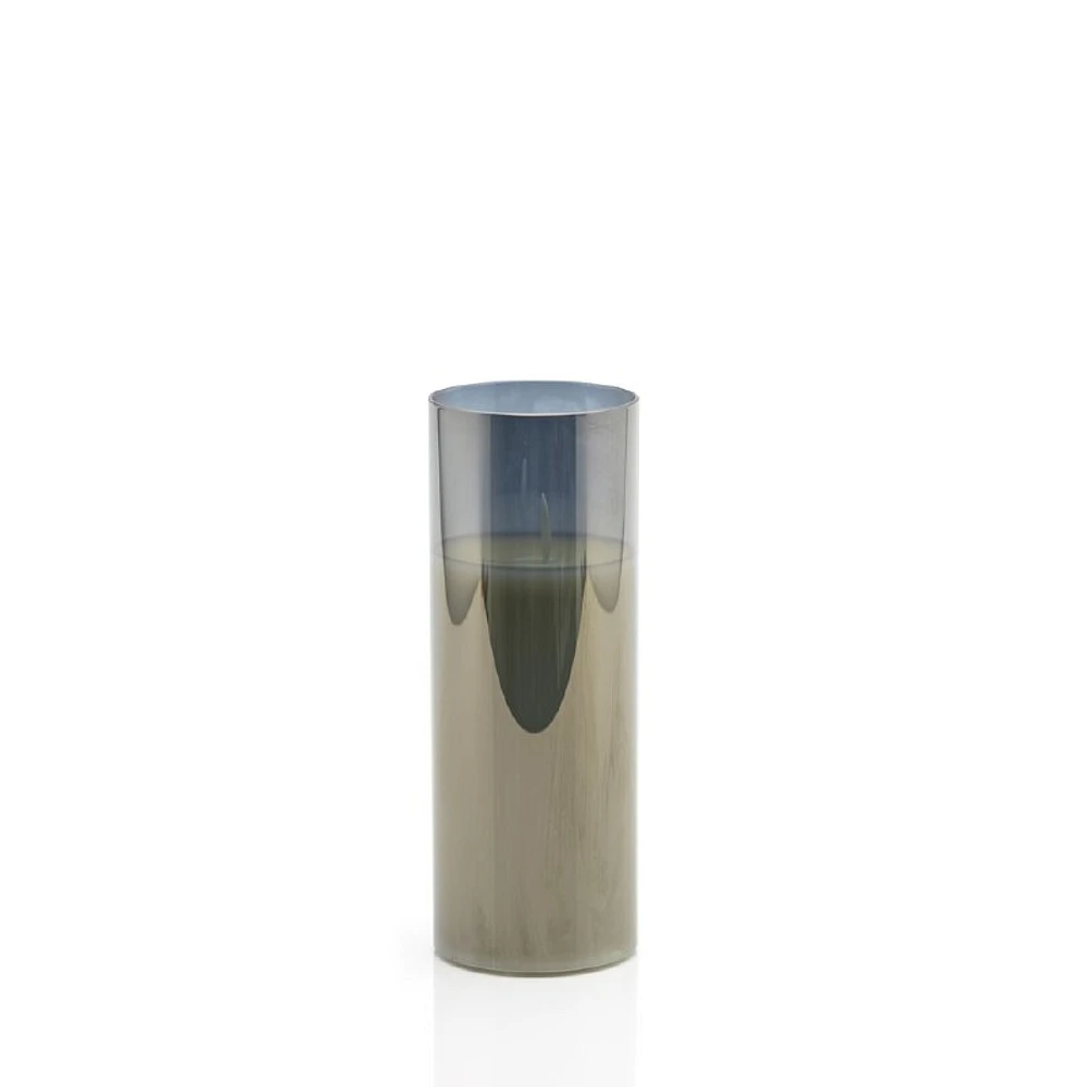 LED Candle w/Tinted Glass-Sm