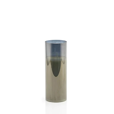 LED Candle w/Tinted Glass-Sm