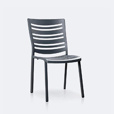 Linear SIde Chair - Dark Grey