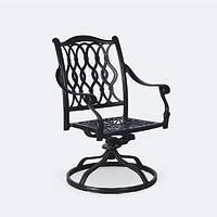 Meghan Swivel Rocker - Black Tippet