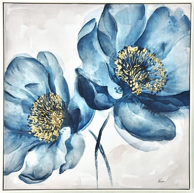 Oil Painting - Blue Blooms