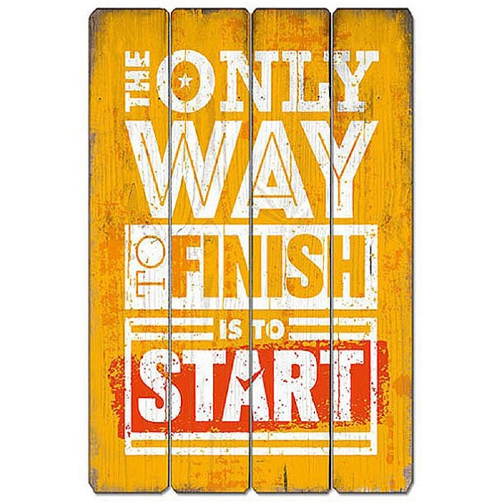 Wood Sign - Start
