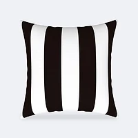 Throw Pillow 18 x 18 - Black Stripe