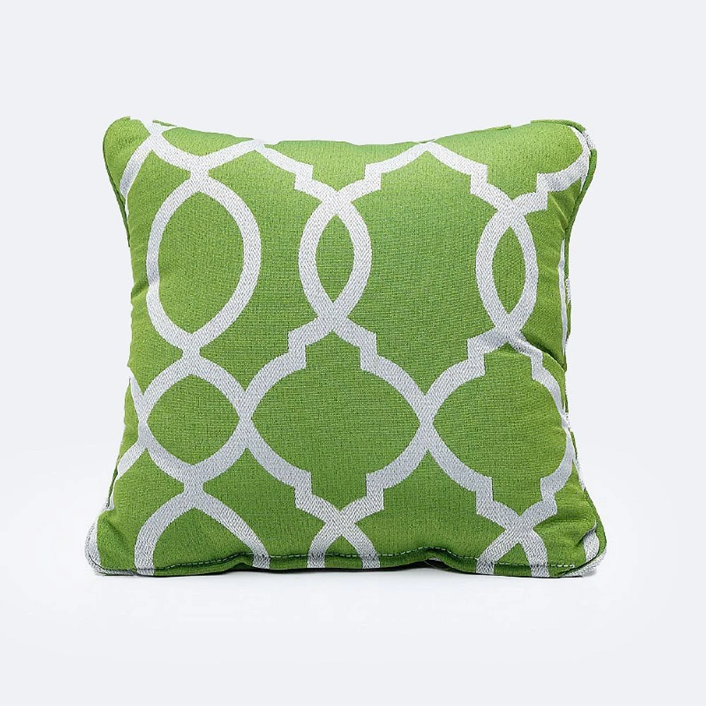 Throw Pillow - Green Lattice