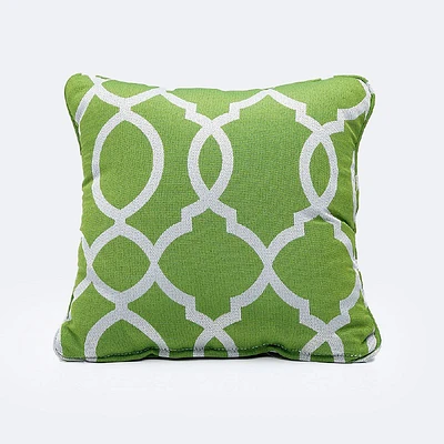 Throw Pillow - Green Lattice