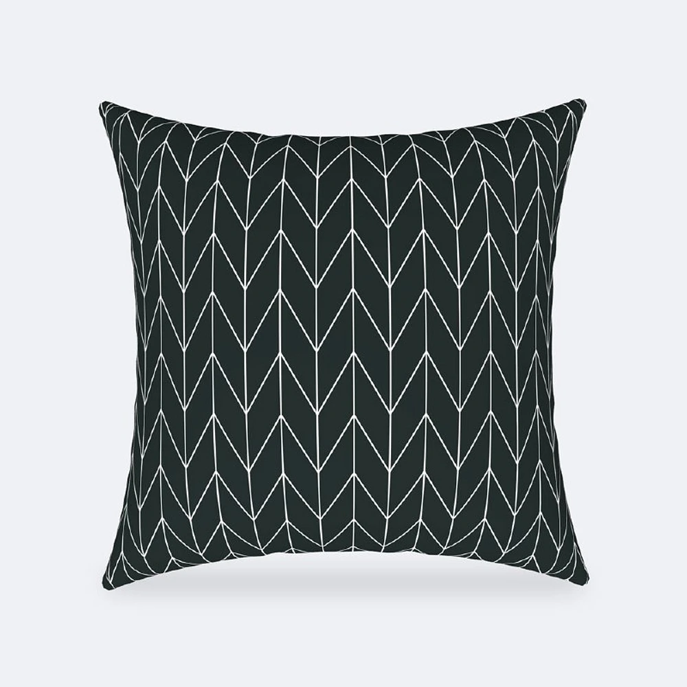 Throw Pillow 18 x 18 - Grey Chevron
