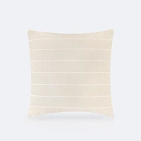 Throw Pillow 18 x 18 - Grey w/ White Stripes