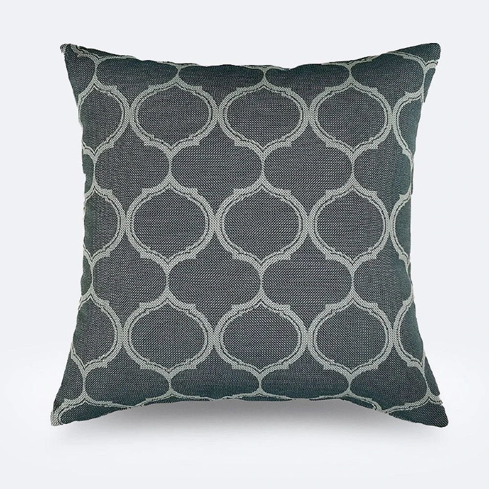 Throw Pillow - Dark Green Print