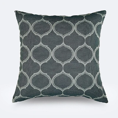 Throw Pillow - Dark Green Print