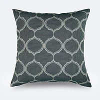 Throw Pillow - Dark Green Print
