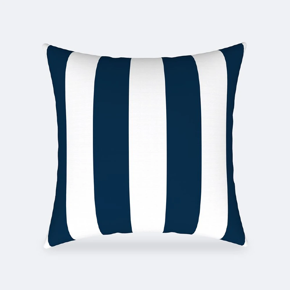 Throw Pillow 18 x 18 - Navy Stripe