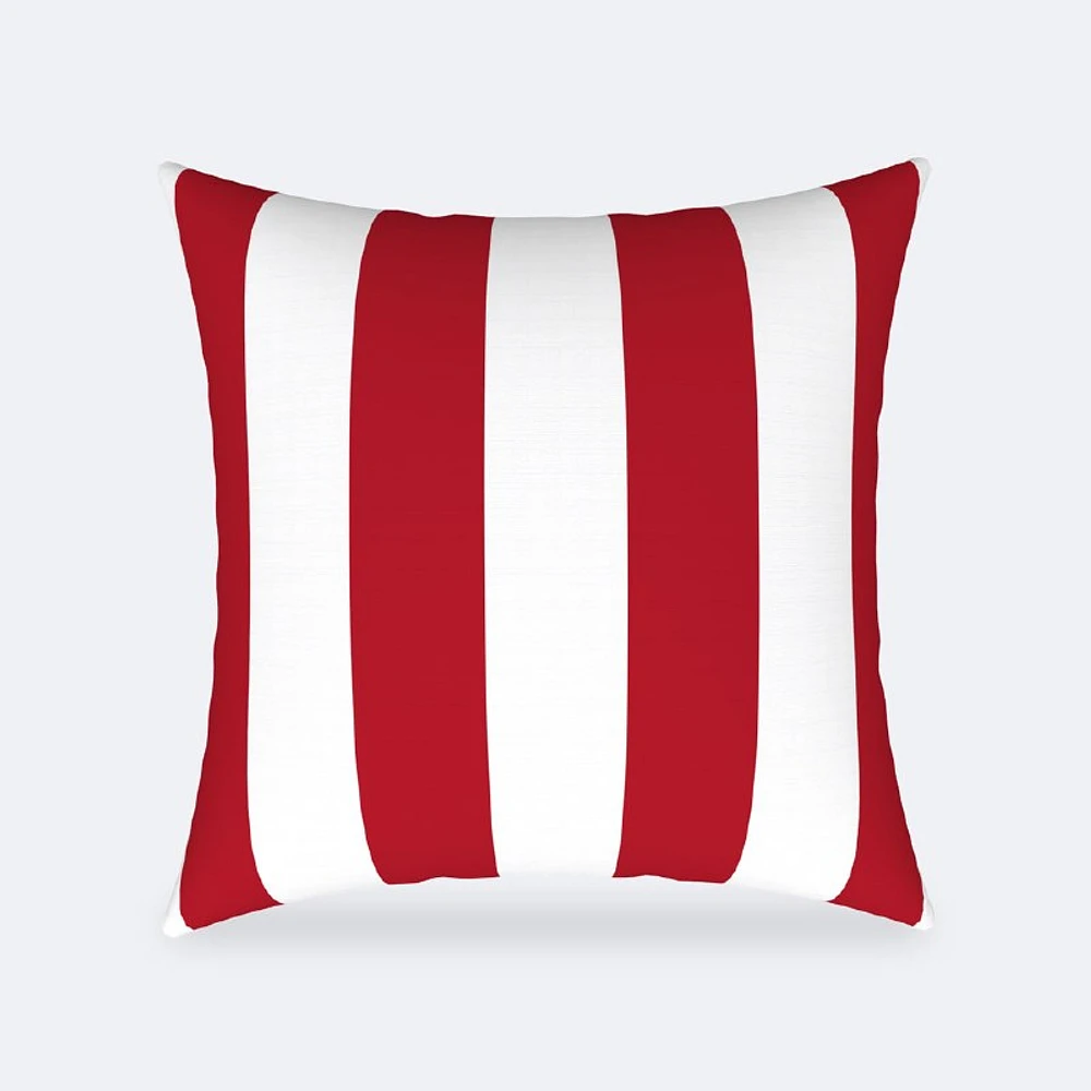 Throw Pillow 18 x 18 - Red Stripe