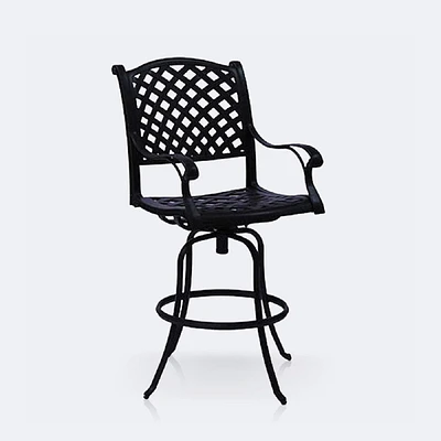 Reel Weave Swivel Bar Chair