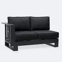 Renfrew Left Hand Facing Loveseat -  Black Frame - Carbon Black Cushion