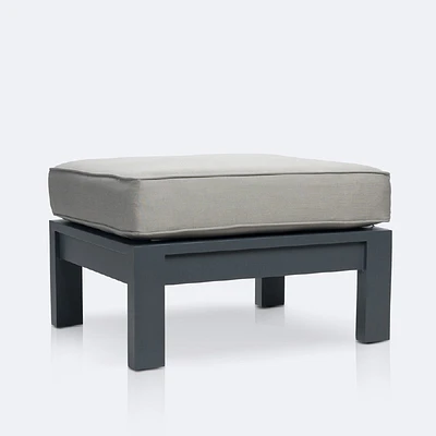 Shoreline Ottoman - Dark Grey Frame, Spectrum Dove Cushion