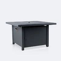 Shoreline 41" Square Firepit Table - Dark Grey