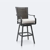 Sunnyvale Swivel Bar Chair - Brushed Grey/Grey