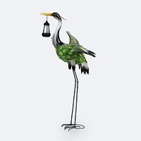 Green Crane with Solar Lights