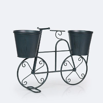 Decorative Metal Bike Planter - Blue