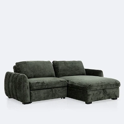 Albus Loveseat Sectional Sleeper - Olive