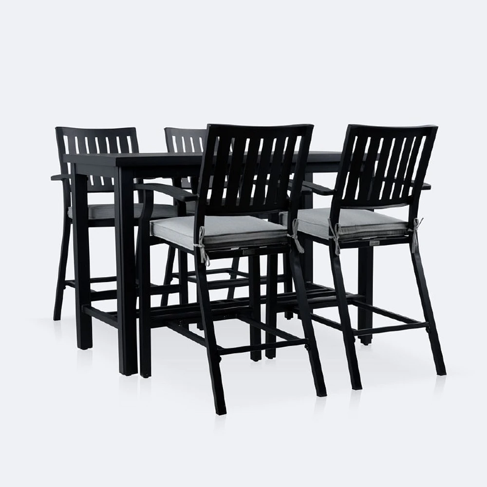 Belvedere Counterheight Bar Set - Black