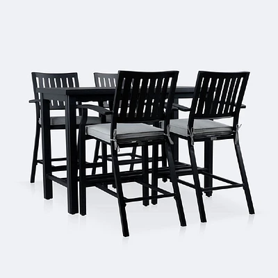 Belvedere Counterheight Bar Set - Black