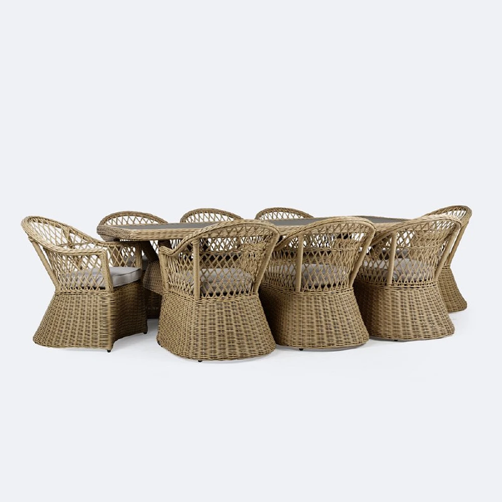 Betty 8 Seat Dining Set - Natural