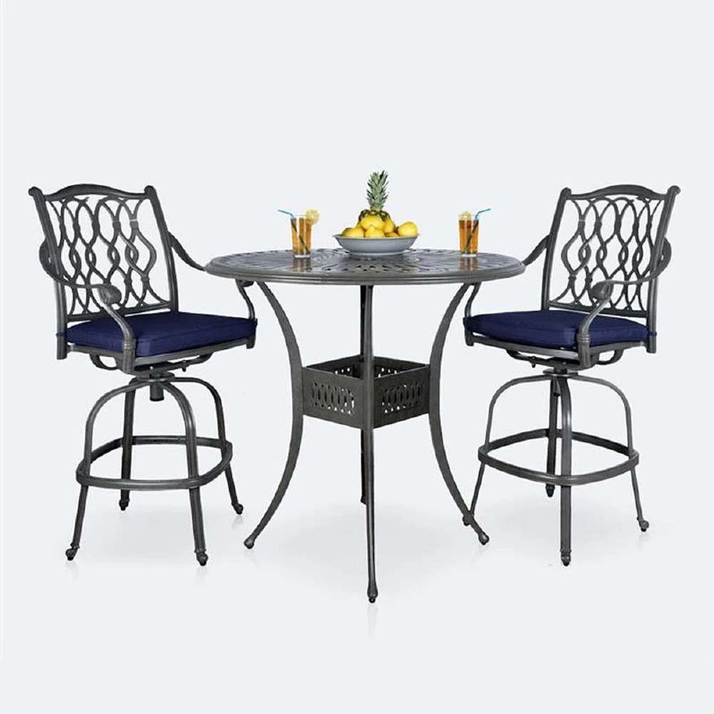 Meghan Breeze Bar Set - Seats 2 - Shade Grey