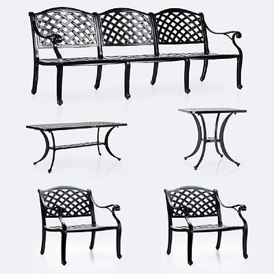 Reel Weave Sofa Conversation Set - Black Tippet