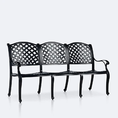Reel Weave 3-Seater Bench - Black Tippet