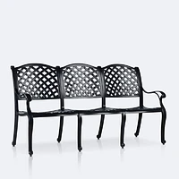 Reel Weave 3-Seater Bench - Black Tippet