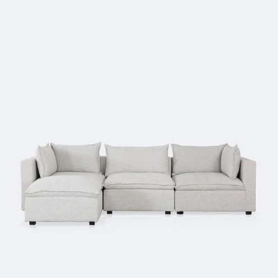 Stratus Cloud 4 Piece Sectional - Perlie Cream