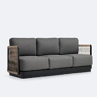 Tova Sofa - Black Frame, Ash Gray Cushions