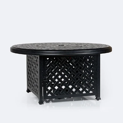 Weave 48" Round Firepit Table - Black Tippet