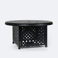 Weave 48" Round Firepit Table - Black Tippet