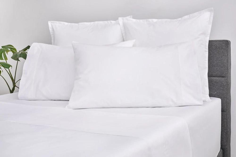 Percale Deluxe Flat Sheet - Twin - White