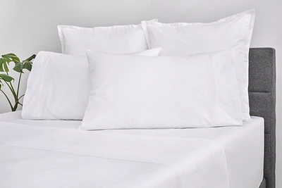 Percale Deluxe Flat Sheet - Twin - White